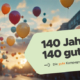 Kampagnenmotiv 140 Jahre bbg. 140 gute Taten.
